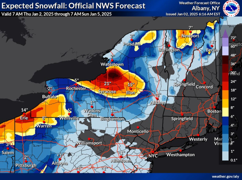 Severe Weather Alerts in Central New York: Understanding Today's Lake Effect Snow Warning