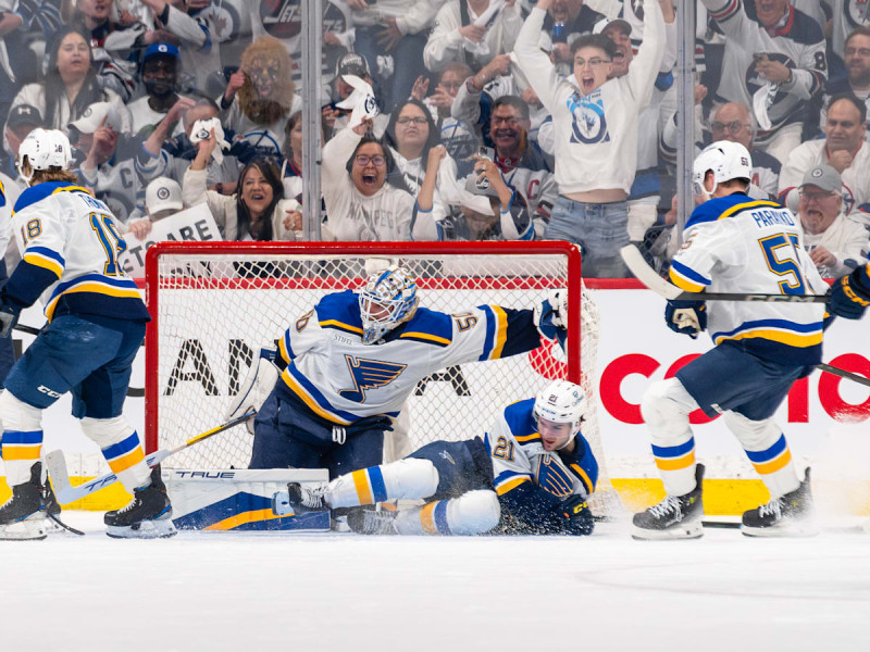 Blues Stun Jets With Explosive Second Period-But What’s Next for Binnington?