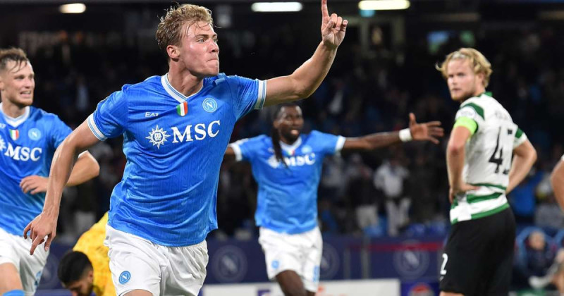 Højlund's Double Strikes Down Sporting as Napoli Claims Vital Champions League Win