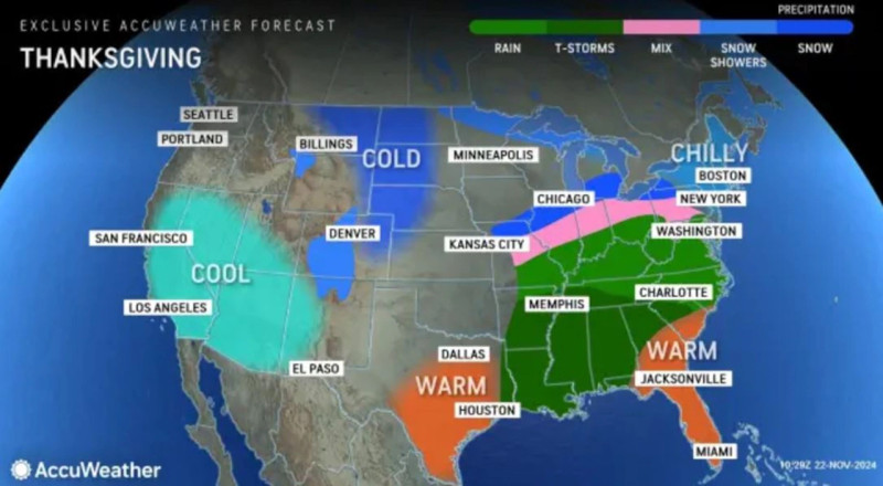Thanksgiving Weather Forecast: Snow Storms and Travel Disruptions