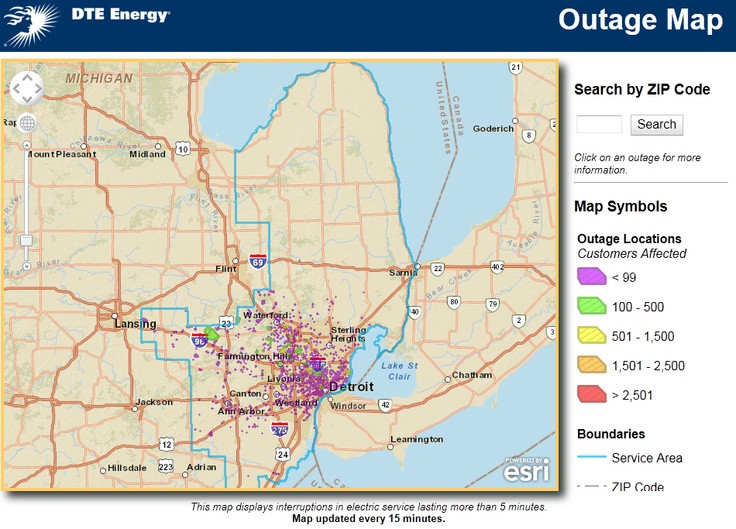 DTE Outage Map