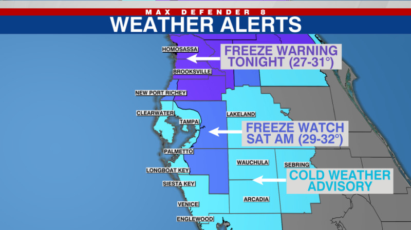 Freeze Warning: Bracing for a Chilly Night in Florida's Central Region