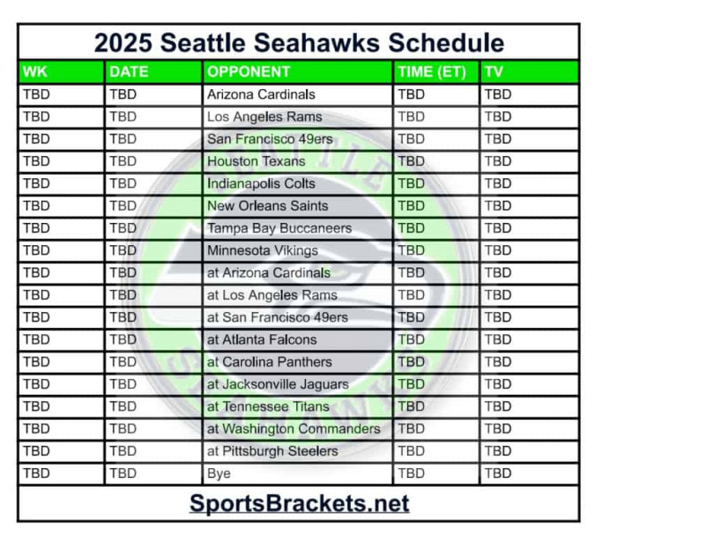 Seattle Seahawks Schedule and NFL Updates