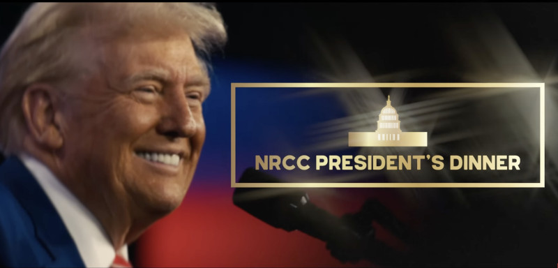 Unveiling the 'America First' Award: Trump Honored at NRCC Fundraiser