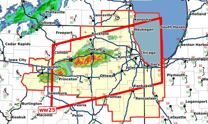 Lena, Illinois, in the Path of a Devastating Tornado