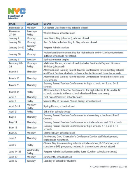 Navigating the Academic Maze: A Comprehensive Guide to the NYC DOE Calendar 2026-27