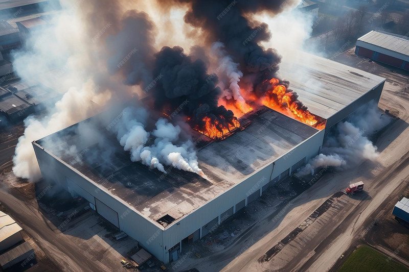 Warehouse Fire In Ontario, California