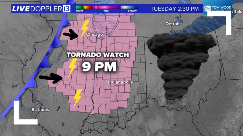 Fury in the Heartland: Tornado Warning Grips Indianapolis