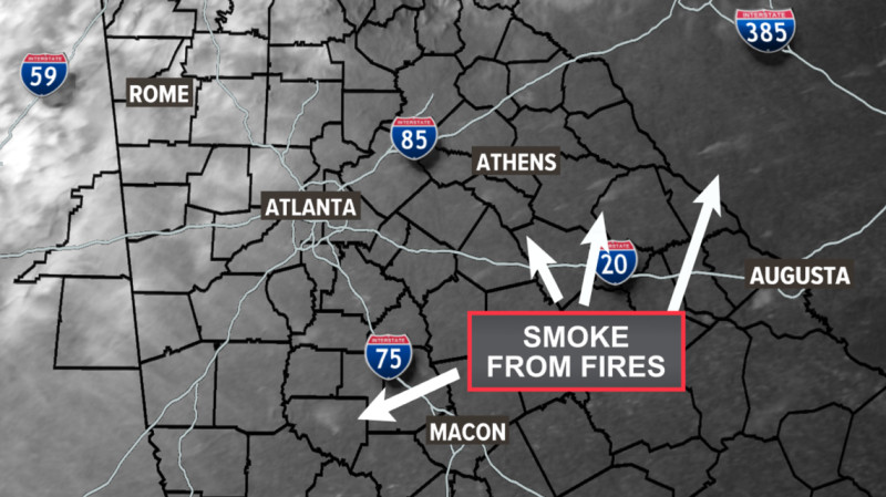 Wildfires Blight Atlanta Weather, Smoke Invades Metro Area