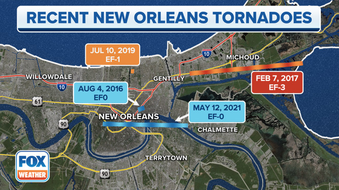 Storms and Tornado Warnings Hit New Orleans, Residents on Edge