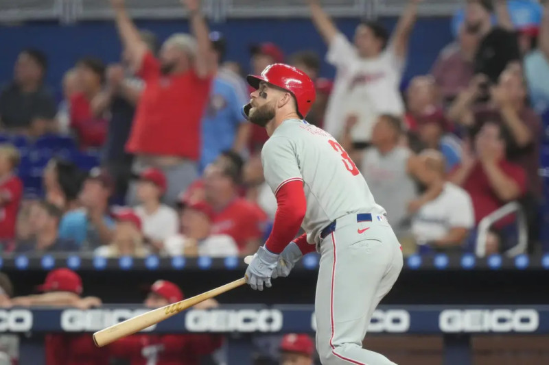 Bryce Harper Powers Phillies to Victory Again as Phillies Standings Soar