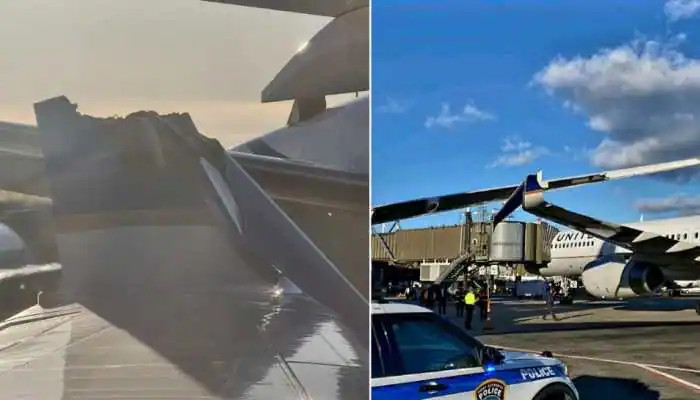 United Airlines Plane Clips Tractor-Trailer and Light Pole on Descent into Newark