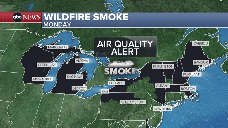 Smoky Skies and Air Quality Alerts: A Breathless Day Across the Midwest and Northeast
