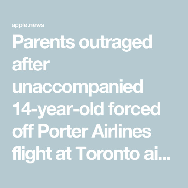 A Porter Airlines Flight From Victoria to Toronto Falls Victim to Unruly Toddler