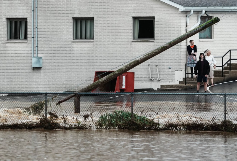 Historic Flooding Forces Evacuations in Cambridge City, Indiana