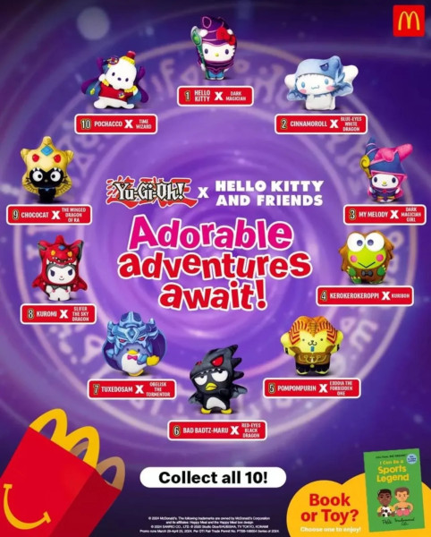 McDonald's Unleashes a Monster-Happy Collaboration with Hello Kitty & Godzilla in Latest Happy Meal