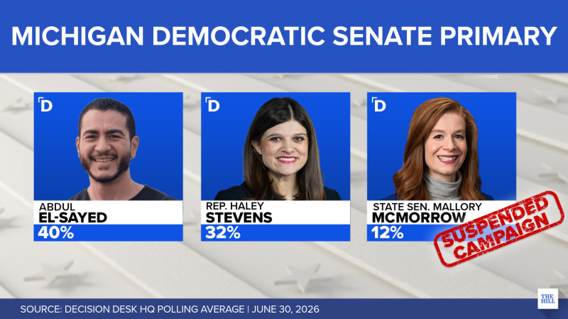 Michigan Senate Race: El-Sayed vs. Stevens in a Deadlock