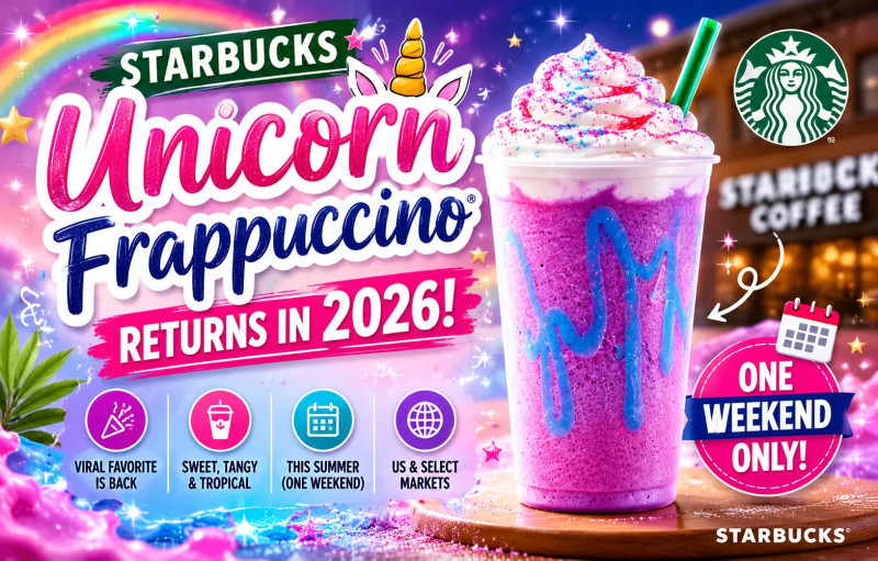 Starbucks' Buzzing Unicorn Frappuccino Blends Back into the Menu