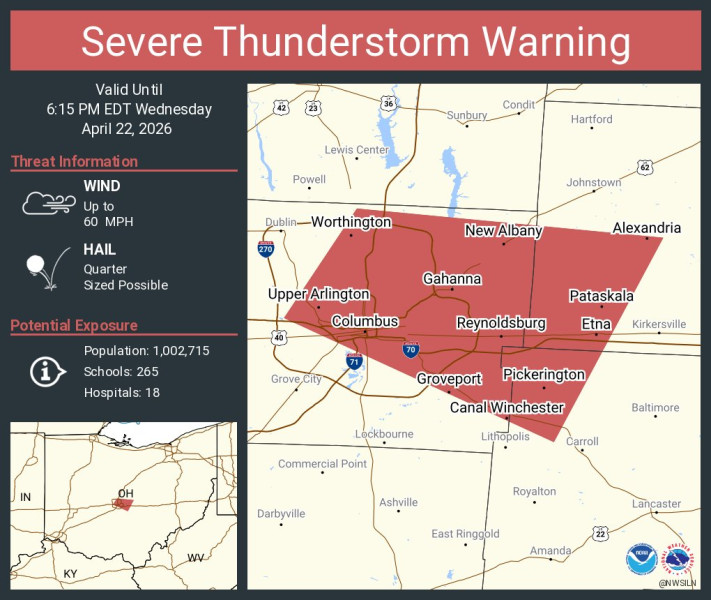 Tornado Warning in Columbus, Ohio: Residents on High Alert in Franklin and Fairfield Counties