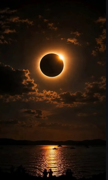 Witness the Celestial Spectacle: The  Deep Partial Lunar Eclipse Graces the Night Sky