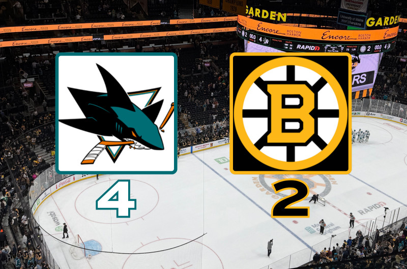 San Jose Sharks end Boston Bruins' 13-game home winning streak