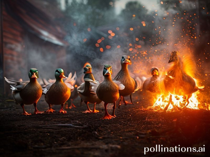 Ducks vs Flames: A Battle of Wings and Fire
