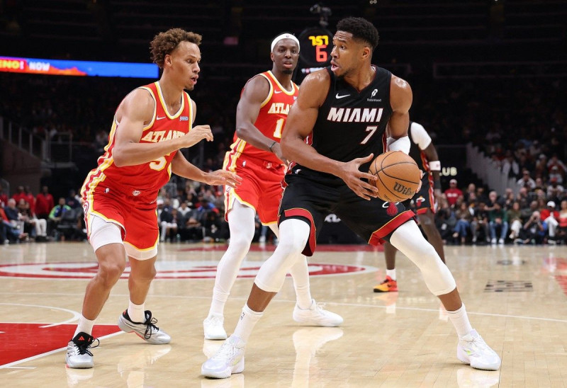 Heat earn first win of season, defeat Hawks 129-117 at State Farm Arena