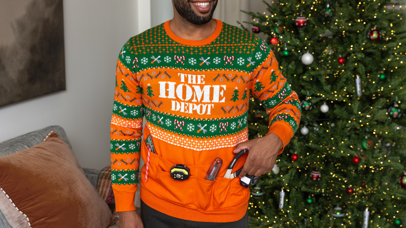 Home Depot launches holiday sweater bundle with tool belt