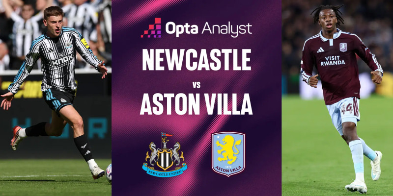 Newcastle United trails Aston Villa 0-1 at halftime in Premier League clash