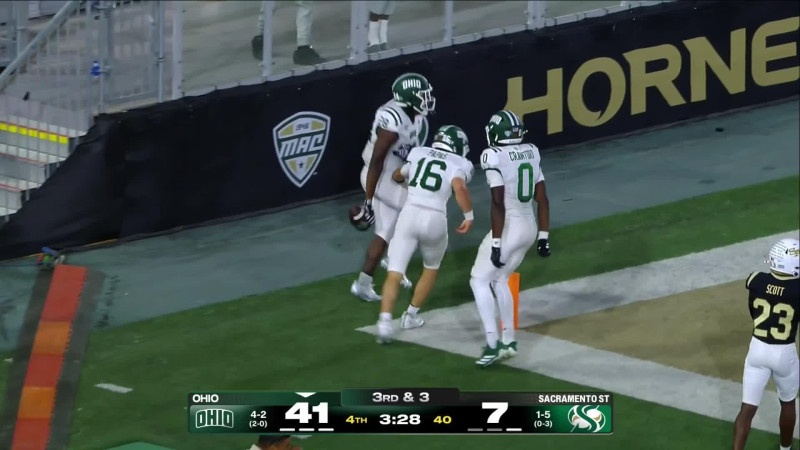 Ohio Defeats Sacramento State 48-7 in Mid-American Conference Homecoming Game