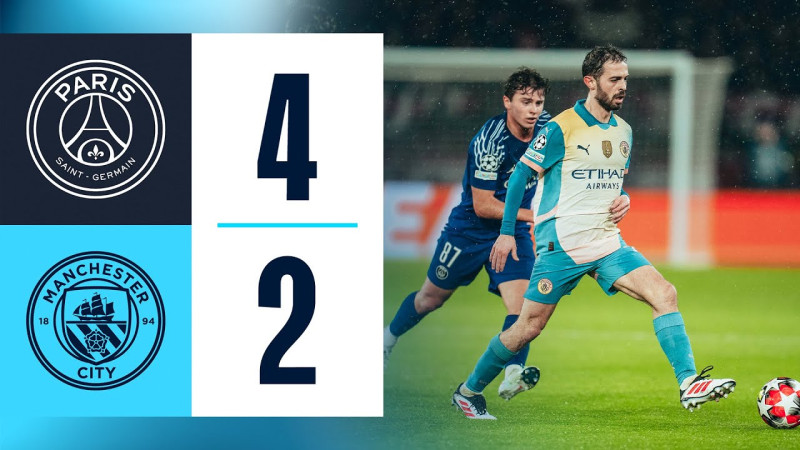 Paris Saint‑Germain beat Manchester City 4‑2 in Champions League group match