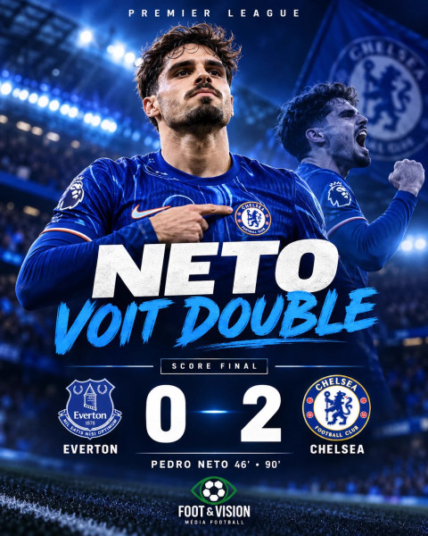 Chelsea beat Everton 2-0 with Pedro Neto double