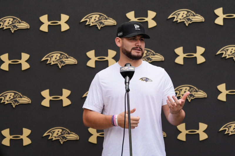 Ravens tight end Josh Cuevas emerges as a rising star