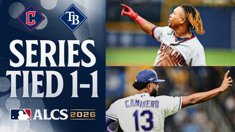 Rays and Guardians Split First Two ALCS Games, Series Tied 1‑1