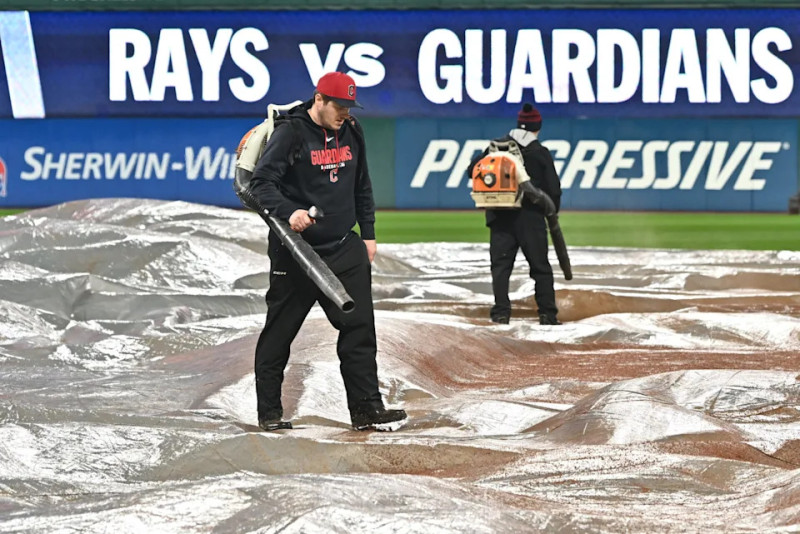 Rays vs. Guardians Game 4 postponed to Saturday due to rain