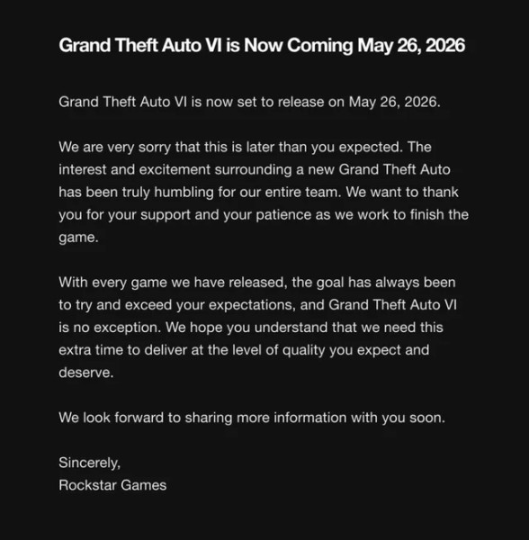 Rockstar Games: GTA 6 Delay - A New Release Date, Postponed Yet Again