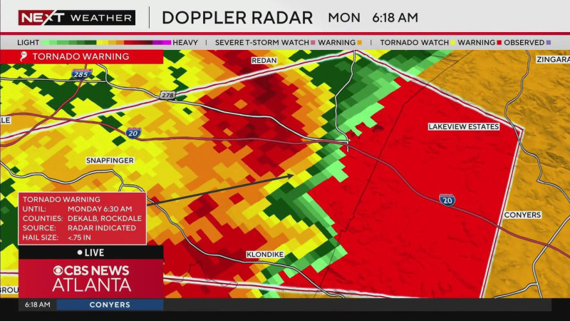 Severe Storms Bring Tornado Warnings to Georgia