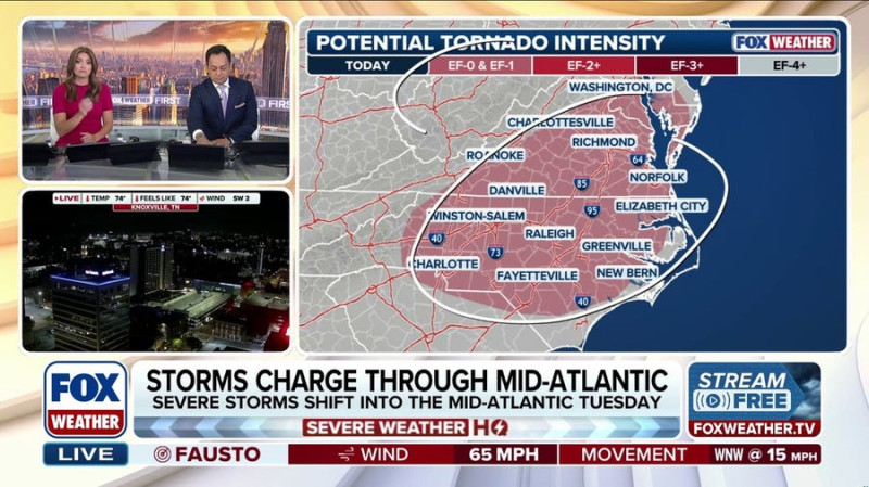 Severe weather alerts hit Washington, D.C. and Mid-Atlantic