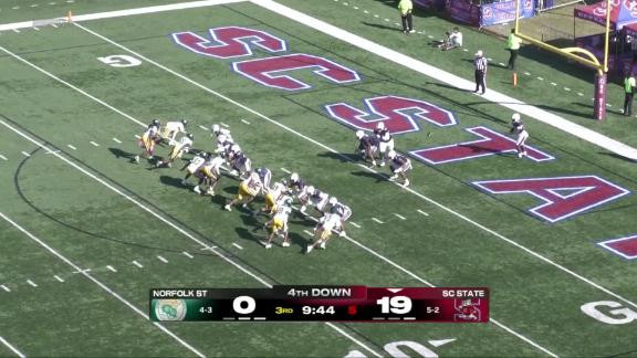 South Carolina State defeats Norfolk State 22-7 in MEAC opener