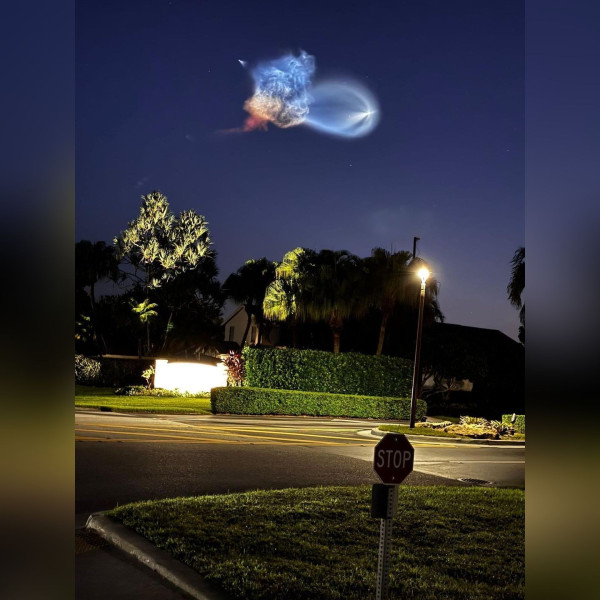 SpaceX launch creates jellyfish-shaped cloud over Florida and Georgia