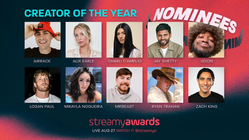 Streamer Awards 2026 nominations announced