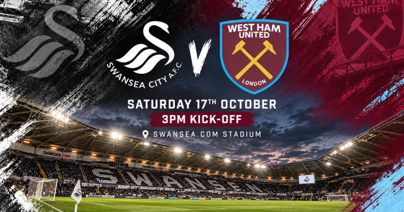 Swansea City hosts West Ham United at Swansea.com Stadium