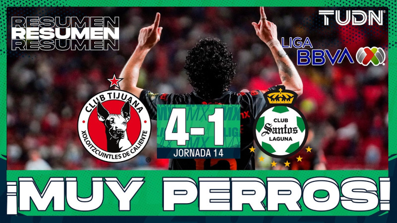 Tijuana Beats Santos Laguna 4-1 in Liga MX Jornada 14 at Estadio Caliente