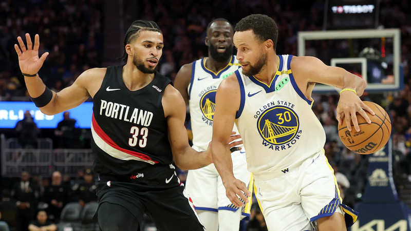 Warriors beat Trail Blazers 128-118 at Chase Center