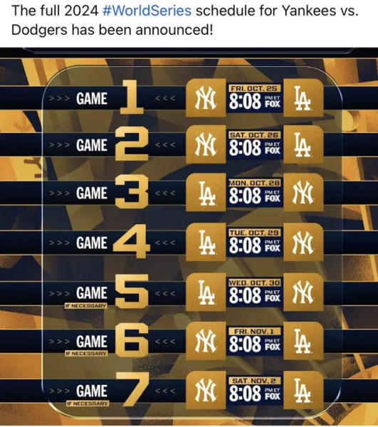 2026 World Series set to begin in October